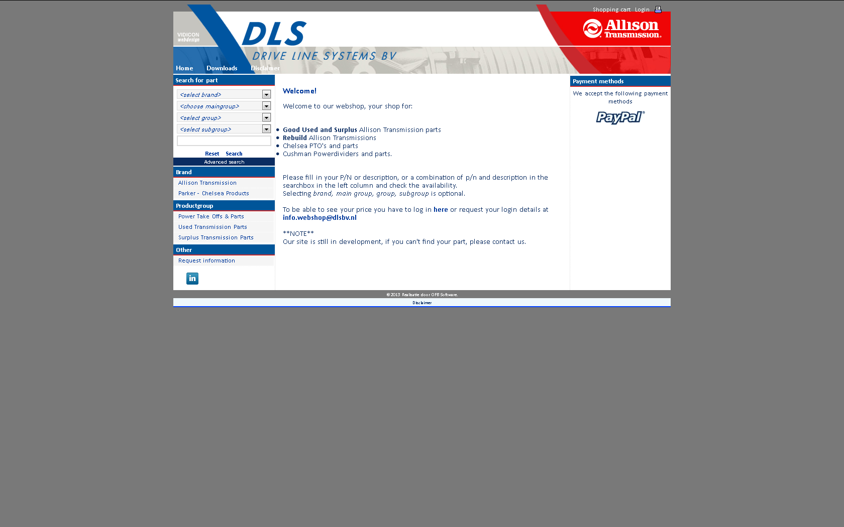 DLS B.V. – Drive Line Systems is een groothandel in transmissies en gerelateerde onderdelen. DLS B.V. is onder meer de officiële distributeur van Allison transmissies. Namens OFB Software B.V. kreeg… Lees meer