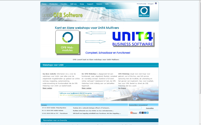 In opdracht van OFB Software B.V. heb ik de website ontwikkeld voor de OFB Webshop voor Unit4. Met als doel dit product specifieker onder de aandacht van de doelgroep te… Lees meer